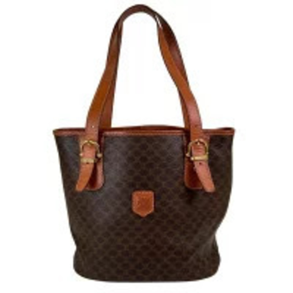 Celine Tote Macadam Bag Leather Brown